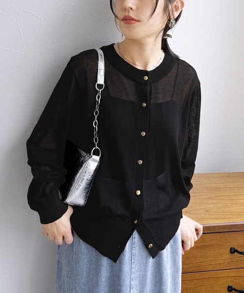 reca（レカ）の「【接触冷感/UVカット】麻タッチカーディガン（カーディガン/ボレロ・レディース・イエロー/ブラウン/オフホワイト/ブラック・FREE）」の22枚目の写真