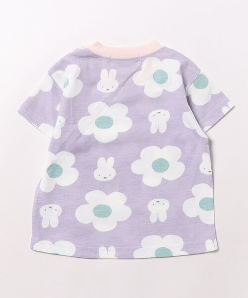 Miffy( ミッフィー)の「ミッフィー 花柄プリントTシャツ(Tシャツ/カットソー・キッズ・パープル・80cm/90cm/95cm)」の5枚目の写真