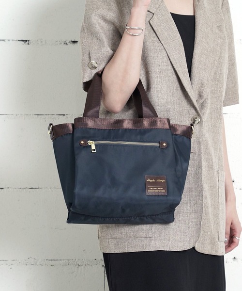 Legato Largo（レガートラルゴ）の「"02"≪Legato Largo≫ALL DAY/オールデイ 10ポケット バイカラー 2WAY ショルダーバッグ（バックパック/リュック・レディース・ブラック/グレー/サンドベージュ/ネイビー・ONE SIZE）」の21枚目の写真