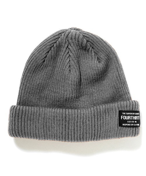 430（フォーサーティ）の「mko13562- MILTAG MID BEANIE ニット帽(26-111)（ニットキャップ/ビーニー・メンズ・ブルー/グレー/ブラック・FREE）」の2枚目の写真