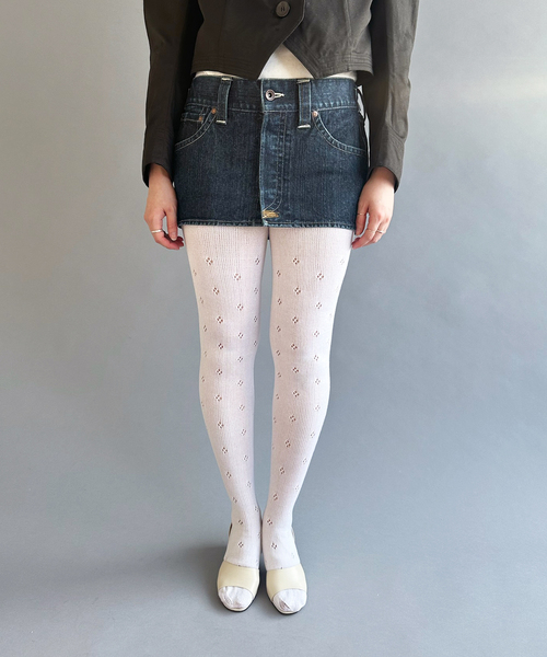 EDIT. FOR LULU(エディットフォールル)の「【PAN/パン】FLOWER BASQUE TIGHTS(ソックス/靴下・レディース・ホワイト・FREE)」の8枚目の写真