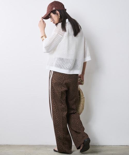 CHIC STYLE（シックスタイル）の「綿麻透かし編ポロニット＜大きいサイズ有＞シックスタイル（ニット/セーター・レディース・オフホワイト/ブラック・L/M/5L/4L/3L/LL）」の18枚目の写真