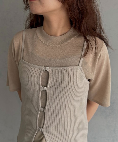 &g'aime（アンジェム）の「【&ｇ'aime 】ビスチェ＆サマーニットセット　Bustier & Summer Knit Top Set（ニット/セーター・レディース・ブラウン/アイボリー/ブラック・FREE）」の10枚目の写真