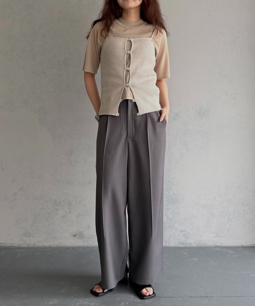 &g'aime（アンジェム）の「【&ｇ'aime 】ビスチェ＆サマーニットセット　Bustier & Summer Knit Top Set（ニット/セーター・レディース・ブラウン/アイボリー/ブラック・FREE）」の12枚目の写真