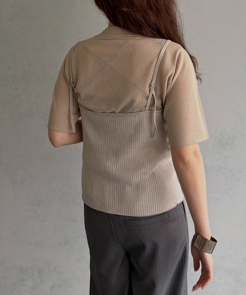 &g'aime（アンジェム）の「【&ｇ'aime 】ビスチェ＆サマーニットセット　Bustier & Summer Knit Top Set（ニット/セーター・レディース・ブラウン/アイボリー/ブラック・FREE）」の8枚目の写真