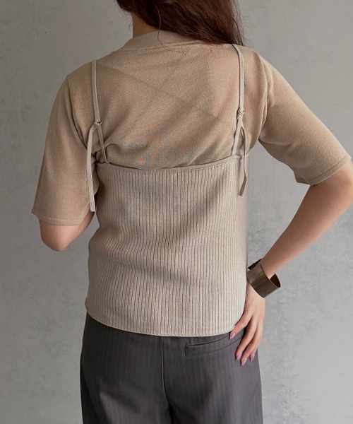&g'aime（アンジェム）の「【&ｇ'aime 】ビスチェ＆サマーニットセット　Bustier & Summer Knit Top Set（ニット/セーター・レディース・ブラウン/アイボリー/ブラック・FREE）」の9枚目の写真