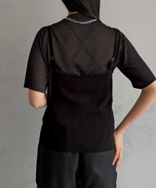 &g'aime（アンジェム）の「【&ｇ'aime 】ビスチェ＆サマーニットセット　Bustier & Summer Knit Top Set（ニット/セーター・レディース・ブラウン/アイボリー/ブラック・FREE）」の19枚目の写真
