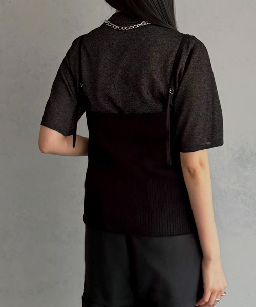 &g'aime（アンジェム）の「【&ｇ'aime 】ビスチェ＆サマーニットセット　Bustier & Summer Knit Top Set（ニット/セーター・レディース・ブラウン/アイボリー/ブラック・FREE）」の18枚目の写真