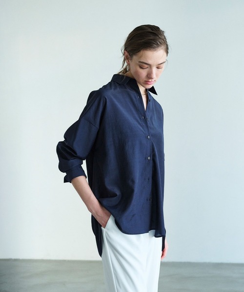 N.O.R.C(ノーク)の「ブライトローン撥水シャツ【AIRY MOTION】(シャツ/ブラウス・レディース・ホワイト/ピンク/ネイビー・フリー)」の12枚目の写真