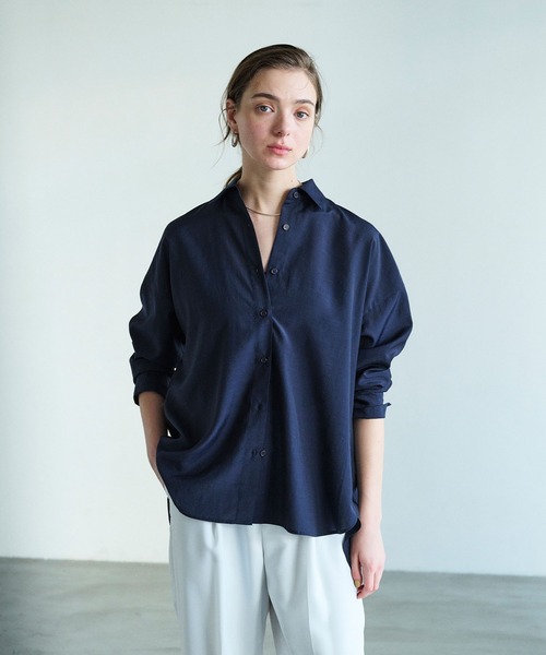 N.O.R.C(ノーク)の「ブライトローン撥水シャツ【AIRY MOTION】(シャツ/ブラウス・レディース・ホワイト/ピンク/ネイビー・フリー)」の14枚目の写真