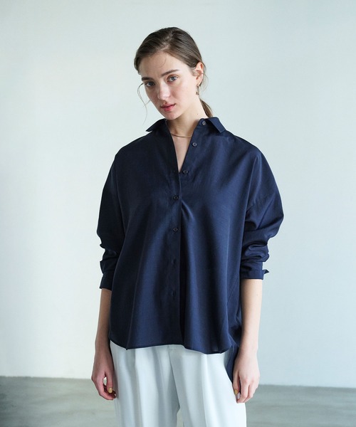 N.O.R.C(ノーク)の「ブライトローン撥水シャツ【AIRY MOTION】(シャツ/ブラウス・レディース・ホワイト/ピンク/ネイビー・フリー)」の16枚目の写真