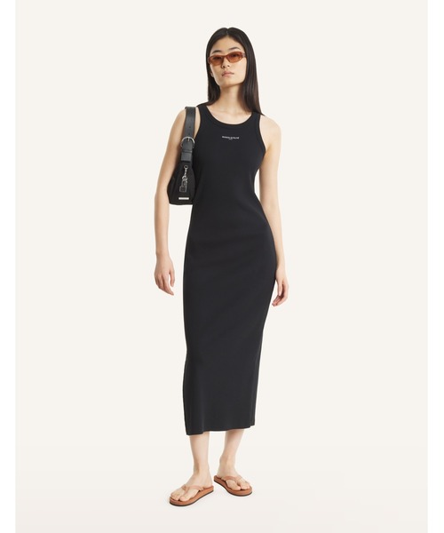 Maison Kitsune（メゾンキツネ）の「MAISON KITSUNE PARIS RIBBED TANK DRESS（ワンピース・レディース・ブラック・XS/L/M/S）」の5枚目の写真