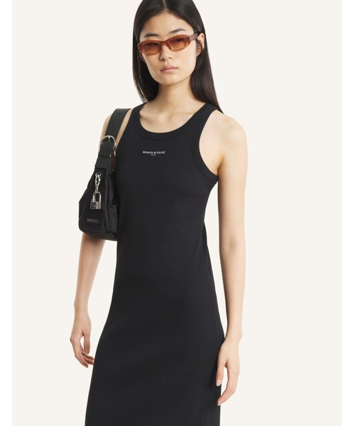 Maison Kitsune（メゾンキツネ）の「MAISON KITSUNE PARIS RIBBED TANK DRESS（ワンピース・レディース・ブラック・XS/L/M/S）」の7枚目の写真