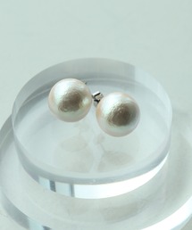 15mmコットンパールピアス
