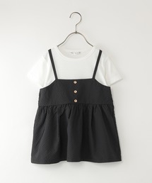 ikka | 【WEB限定カラーあり】サッカーキャミドッキングプルオーバー（120~160cm）(Tシャツ/カットソー)