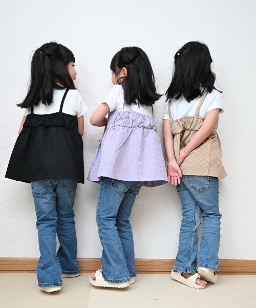 ikka（イッカ）の「【WEB限定カラーあり】サッカーキャミドッキングプルオーバー（120~160cm）（Tシャツ/カットソー・キッズ・グレイッシュブルー/ベージュ/オリーブ/ブラック/ラベンダー・160/150/120/140/130）」の16枚目の写真