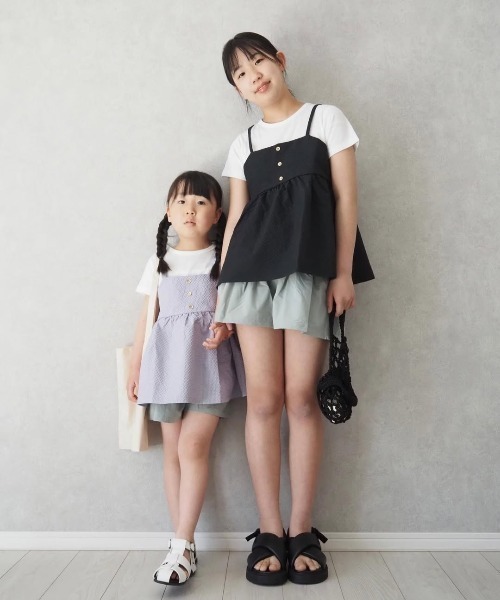 ikka（イッカ）の「【WEB限定カラーあり】サッカーキャミドッキングプルオーバー（120~160cm）（Tシャツ/カットソー・キッズ・グレイッシュブルー/ベージュ/オリーブ/ブラック/ラベンダー・160/150/120/140/130）」の21枚目の写真