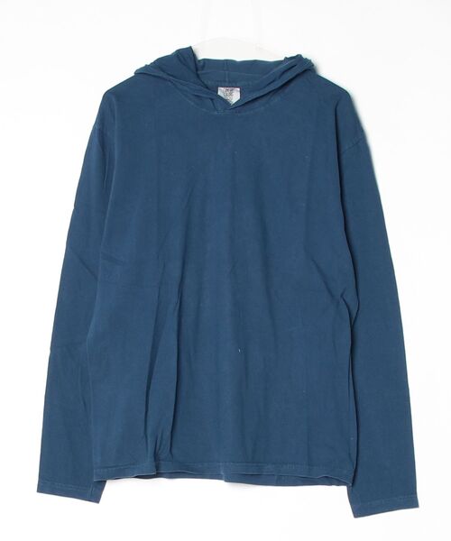 comfort colors(コンフォートカラーズ)の「【T18】【Comfort Colors/コンフォートカラーズ】GARMENT DYED HOODED LONG SLEEVE TEE(Tシャツ/カットソー・メンズ・サックスブルー/レッド/ミント/ネイビー・MEDIUM/SMALL)」の3枚目の写真