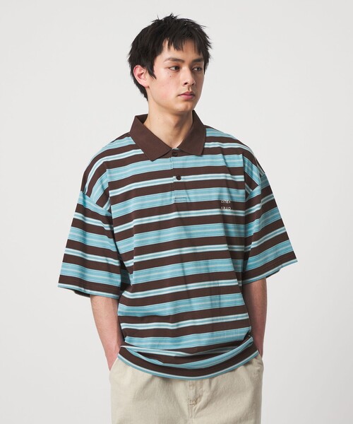 CITEN(シテン)の「<CITEN>スケートボーダーポロシャツ(ポロシャツ・メンズ・ブラウン/オレンジ・M/S/L)」の2枚目の写真