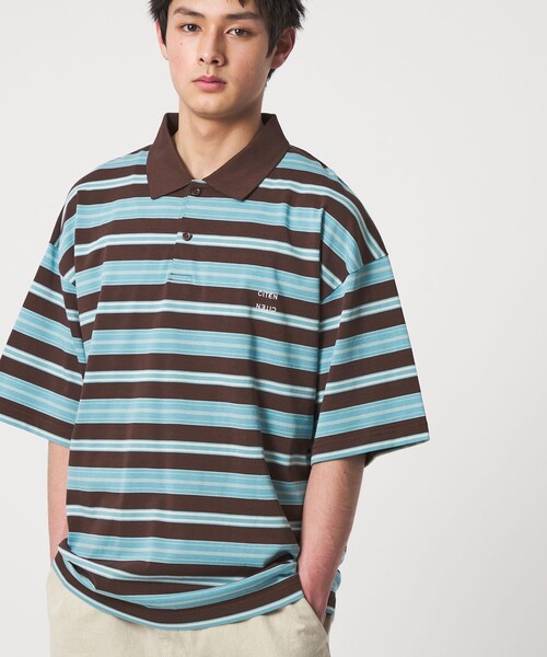 CITEN(シテン)の「<CITEN>スケートボーダーポロシャツ(ポロシャツ・メンズ・ブラウン/オレンジ・M/S/L)」の3枚目の写真