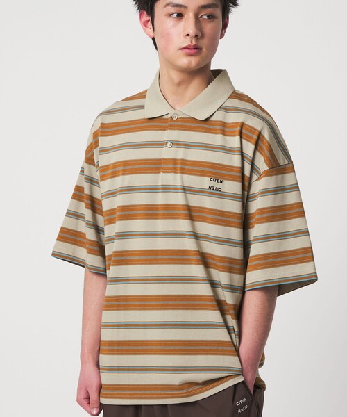 CITEN(シテン)の「<CITEN>スケートボーダーポロシャツ(ポロシャツ・メンズ・ブラウン/オレンジ・M/S/L)」の5枚目の写真