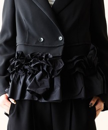Ranerrh（ラネリ）の「レイヤードペプラムフリルパーツ【8261-010801ジャケット付け替え可能商品】【単品でも使える】【アレンジ可能】（スーツセット）」
