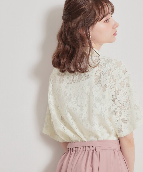 couture brooch（クチュールブローチ）の「フラワーエンブロイダリーブラウス（シャツ/ブラウス・レディース・ホワイト/ブラック・38）」の5枚目の写真