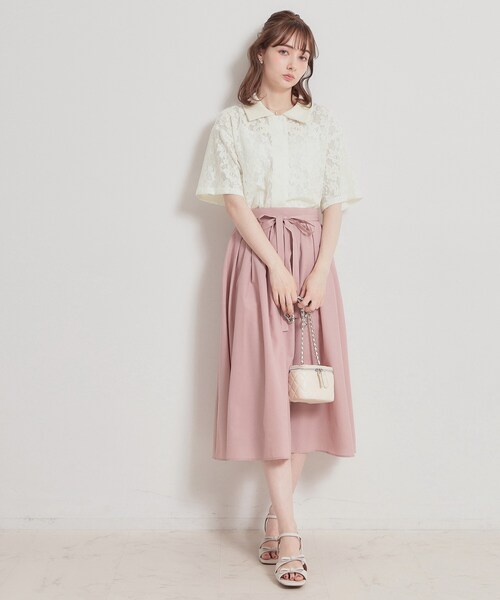 couture brooch（クチュールブローチ）の「フラワーエンブロイダリーブラウス（シャツ/ブラウス・レディース・ホワイト/ブラック・38）」の6枚目の写真