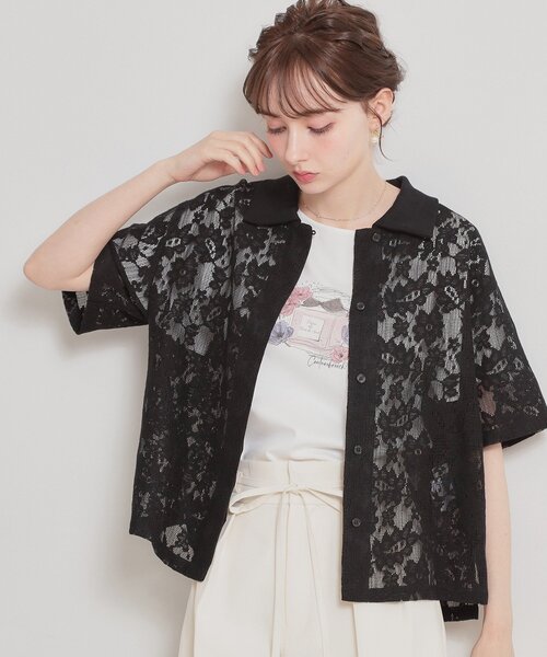 couture brooch（クチュールブローチ）の「フラワーエンブロイダリーブラウス（シャツ/ブラウス・レディース・ホワイト/ブラック・38）」の10枚目の写真