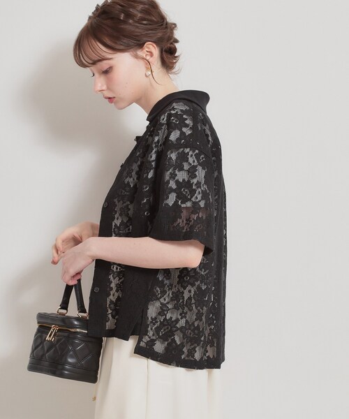 couture brooch（クチュールブローチ）の「フラワーエンブロイダリーブラウス（シャツ/ブラウス・レディース・ホワイト/ブラック・38）」の11枚目の写真