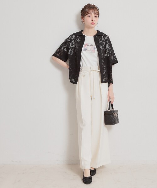 couture brooch（クチュールブローチ）の「フラワーエンブロイダリーブラウス（シャツ/ブラウス・レディース・ホワイト/ブラック・38）」の13枚目の写真