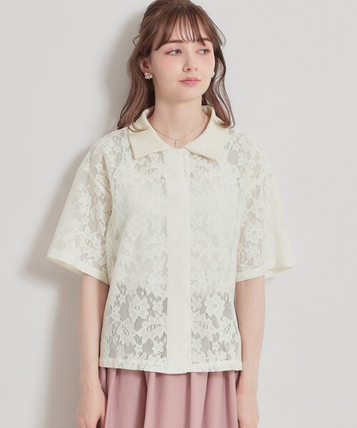 couture brooch（クチュールブローチ）の「フラワーエンブロイダリーブラウス（シャツ/ブラウス・レディース・ホワイト/ブラック・38）」の17枚目の写真