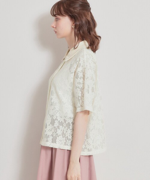 couture brooch（クチュールブローチ）の「フラワーエンブロイダリーブラウス（シャツ/ブラウス・レディース・ホワイト/ブラック・38）」の18枚目の写真