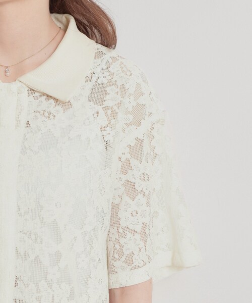 couture brooch（クチュールブローチ）の「フラワーエンブロイダリーブラウス（シャツ/ブラウス・レディース・ホワイト/ブラック・38）」の22枚目の写真