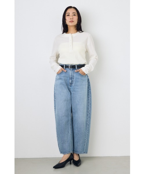 AZUL by moussy(アズールバイマウジー)の「【サイズ,身長別画像あり】AZUL DENIM ワイドカーブデニム(デニムパンツ・レディース・ブルー・24inch/25inch/26inch)」の10枚目の写真
