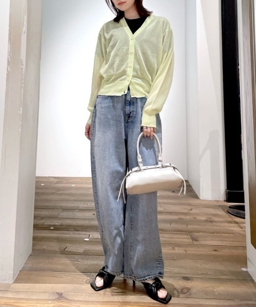 AZUL by moussy(アズールバイマウジー)の「【サイズ,身長別画像あり】AZUL DENIM ワイドカーブデニム(デニムパンツ・レディース・ブルー・24inch/25inch/26inch)」の15枚目の写真