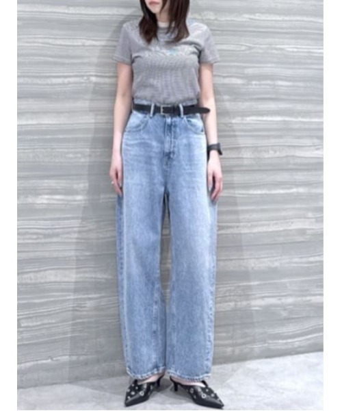 AZUL by moussy(アズールバイマウジー)の「【サイズ,身長別画像あり】AZUL DENIM ワイドカーブデニム(デニムパンツ・レディース・ブルー・24inch/25inch/26inch)」の18枚目の写真