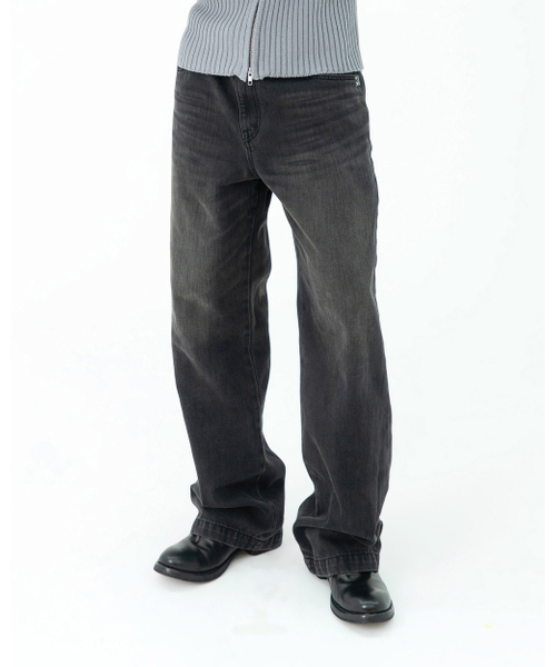 PHOS333(フォースサンサンサン)の「M Straight Fit Denim Pants/Black(デニムパンツ・メンズ・その他・MEDIUM/LARGE)」の1枚目の写真