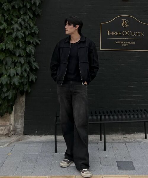 PHOS333(フォースサンサンサン)の「M Straight Fit Denim Pants/Black(デニムパンツ・メンズ・その他・MEDIUM/LARGE)」の2枚目の写真