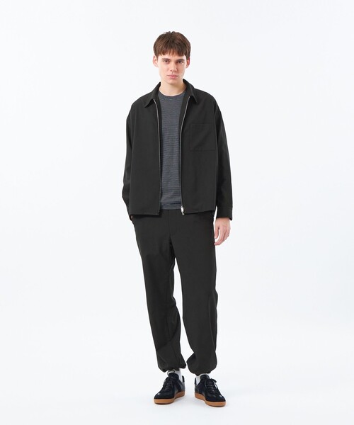 MACKINTOSH PHILOSOPHY(マッキントッシュ フィロソフィー)の「【WEEKENDER】 オーバーシャツハリントン ストライプ/ダンガリー(ブルゾン・メンズ・ブラック/ライトブルー/ブルー系その他7・38/40)」の4枚目の写真