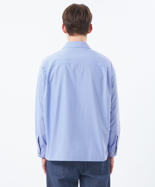 MACKINTOSH PHILOSOPHY(マッキントッシュ フィロソフィー)の「【WEEKENDER】 オーバーシャツハリントン ストライプ/ダンガリー(ブルゾン・メンズ・ブラック/ライトブルー/ブルー系その他7・38/40)」の10枚目の写真