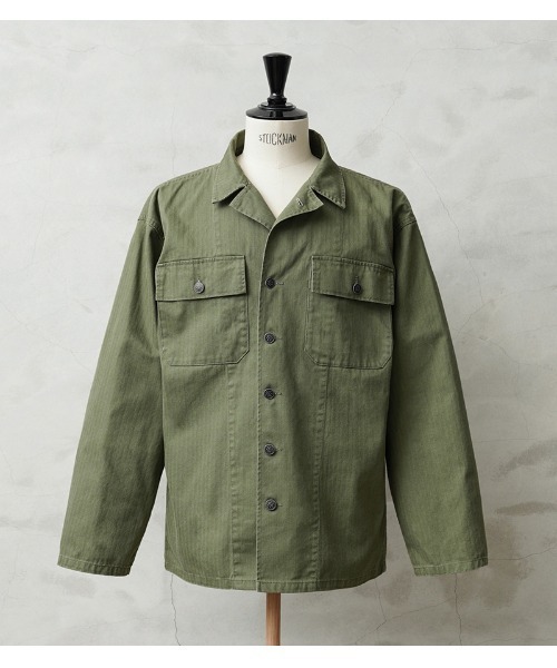 WAIPER.inc(ワイパーインク)の「米軍 1940's U.S.ARMY M-47 HBT ユーティリティージャケット WAIPER.inc【WP1082】(ミリタリージャケット・メンズ・オリーブ/ブラック・38/40/42)」の2枚目の写真