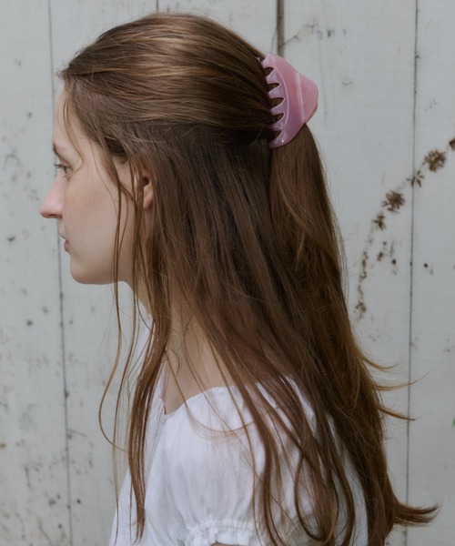 GIUNON(ジウノン)の「pastel triangle vance clip / パステルトライアングルバンスクリップ(バレッタ/ヘアクリップ・レディース・ミント/ピンク/ブルー/アイボリー・FREE)」の4枚目の写真