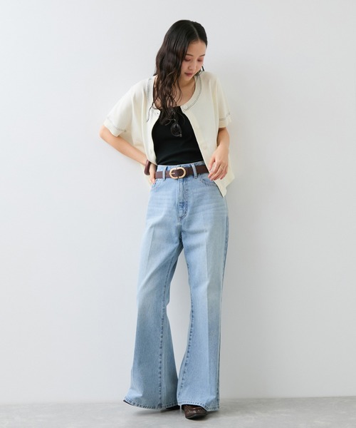 VIS(ビス)の「28mm幅ダブルDバックルベルト(ベルト・レディース・ブラック/ベージュ/ダークブラウン・FREE)」の7枚目の写真