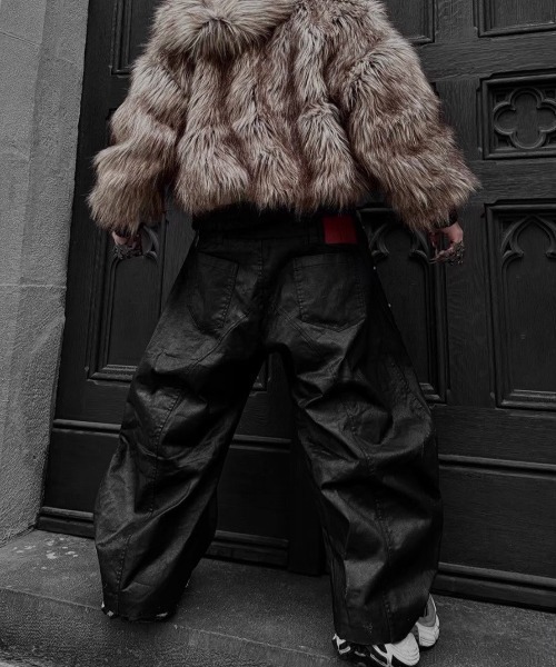 RICH(リッチ)の「【RICH】Mock Double Waist Wide Leg Pants / 【リッチ】モックダブルウエストワイドデニムパンツ<着用動画あり>(デニムパンツ・メンズ・ブラック・02/01)」の21枚目の写真