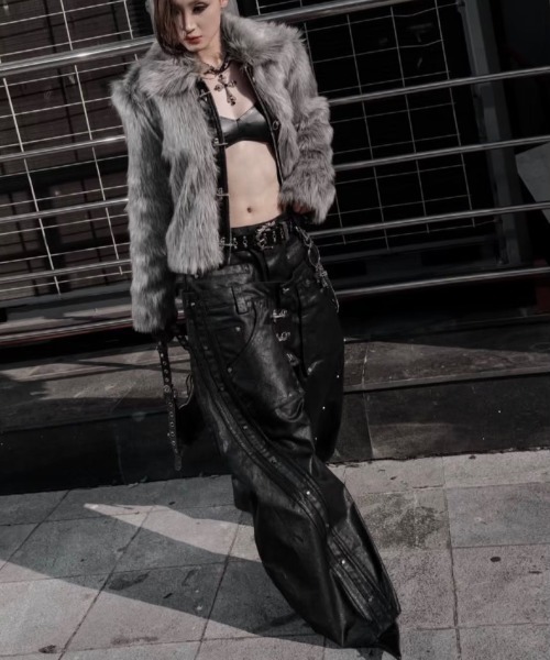 RICH(リッチ)の「【RICH】Mock Double Waist Wide Leg Pants / 【リッチ】モックダブルウエストワイドデニムパンツ<着用動画あり>(デニムパンツ・メンズ・ブラック・02/01)」の17枚目の写真