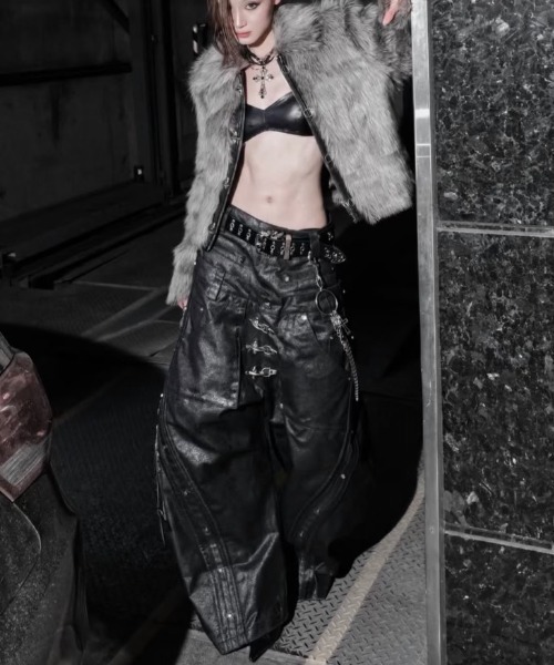 RICH(リッチ)の「【RICH】Mock Double Waist Wide Leg Pants / 【リッチ】モックダブルウエストワイドデニムパンツ<着用動画あり>(デニムパンツ・メンズ・ブラック・02/01)」の18枚目の写真