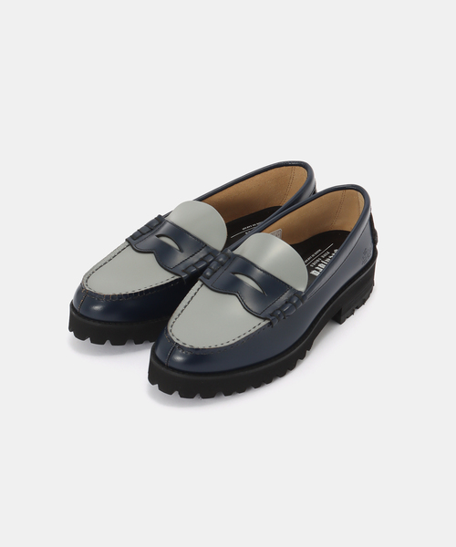 The Kenford Fineshoes(ケンフォードファインシューズ)の「The Kenford Fineshoes TANK SOLE LOAFERS / NAVY GRAY(ローファー・レディース・ネイビー・24cm/23.5cm/23cm/24.5cm)」の1枚目の写真