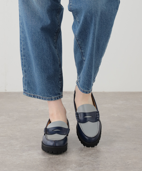 The Kenford Fineshoes(ケンフォードファインシューズ)の「The Kenford Fineshoes TANK SOLE LOAFERS / NAVY GRAY(ローファー・レディース・ネイビー・24cm/23.5cm/23cm/24.5cm)」の3枚目の写真