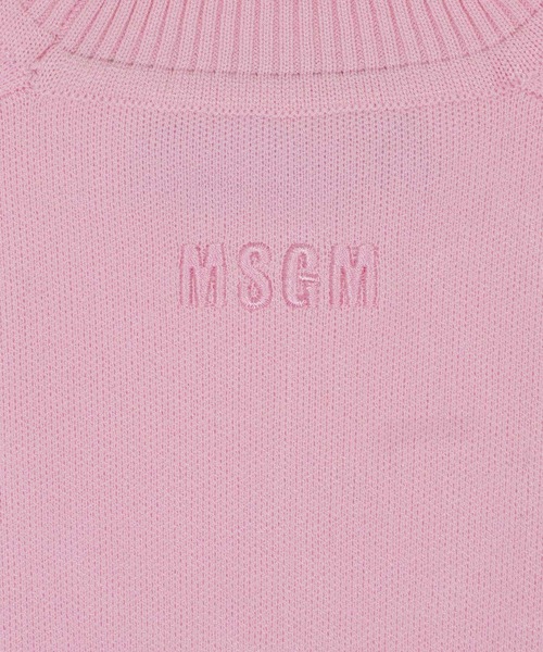 MSGM(エムエスジーエム)の「スタッズ ショートスリーブ ニットトップ(ニット/セーター・レディース・ピンク/ブラック・M/S)」の5枚目の写真